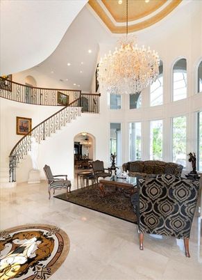 Chandelier, Interior, Living room, Recessed Lighting