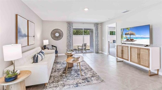 Interior, Living room, Recessed Lighting