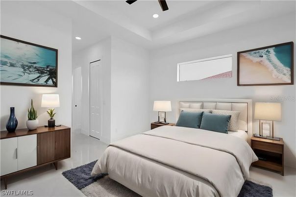 Bedroom, Interior, Recessed Lighting