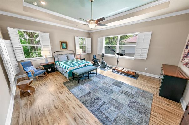 Bedroom, Fitness Equipment, Interior, Wood Texture Flooring