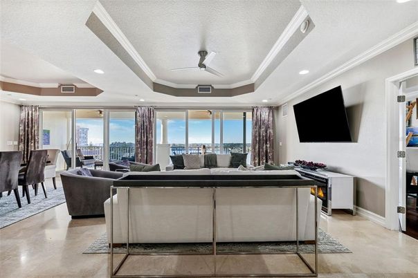 Interior, Living room, Recessed Lighting