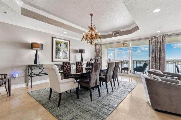Chandelier, Dining room, Interior, Recessed Lighting