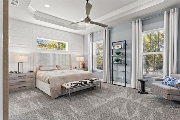 Bedroom, Interior, Recessed Lighting