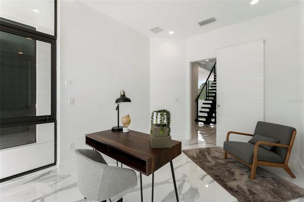 Interior, Marble, Recessed Lighting