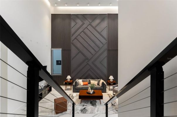 Interior, Living room, Recessed Lighting