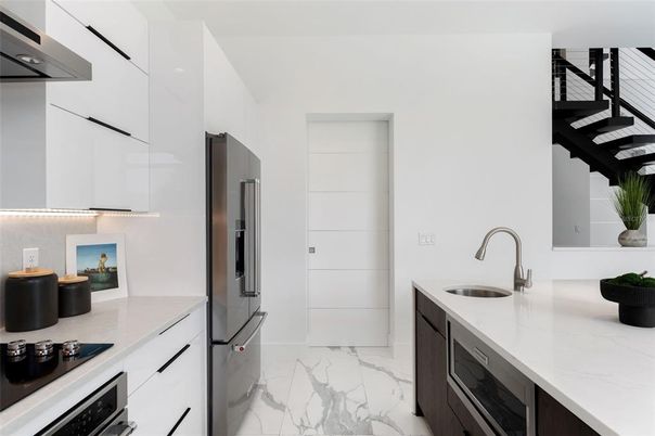 Interior, Kitchen, Marble, Stainless Steel Appliances