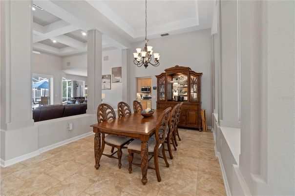 Chandelier, Dining room, Interior, Kitchen, Recessed Lighting