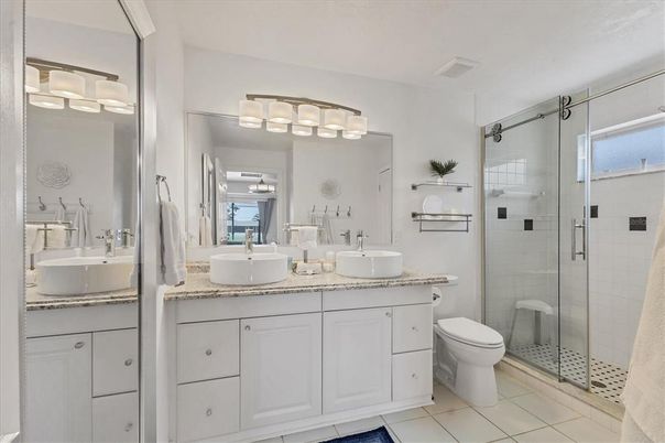 Bathroom, Dual Sink Vanities, Glass Shower, Interior