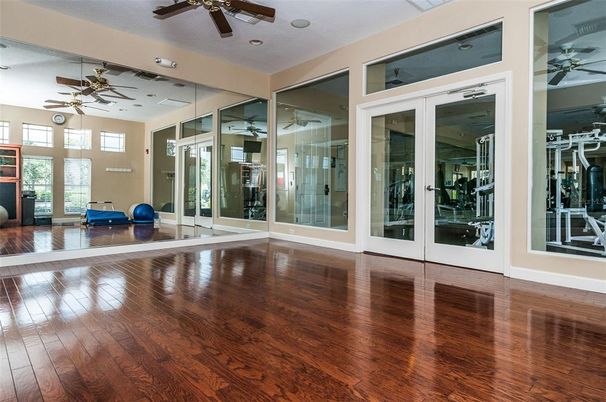 Fitness Equipment, Interior, Wood Texture Flooring
