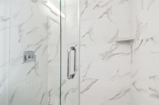 Bathroom, Glass Shower, Interior, Marble Walls