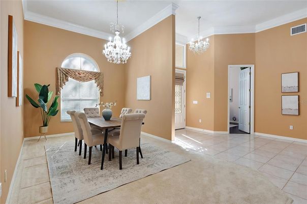 Chandelier, Dining room, Interior