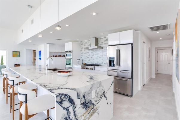 Interior, Kitchen, Pendant Lights, Recessed Lighting, Stainless Steel Appliances