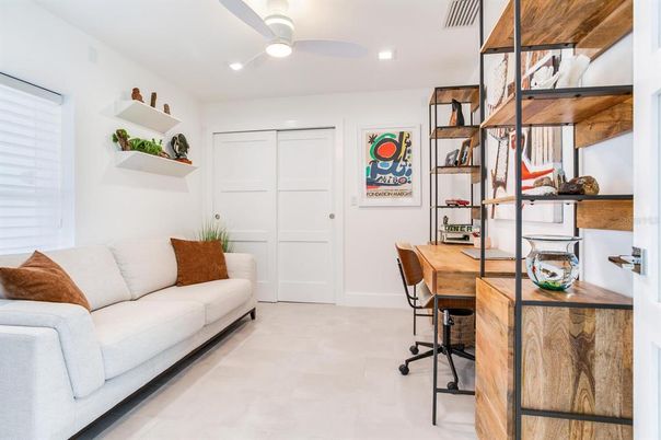 Home Office, Interior, Recessed Lighting