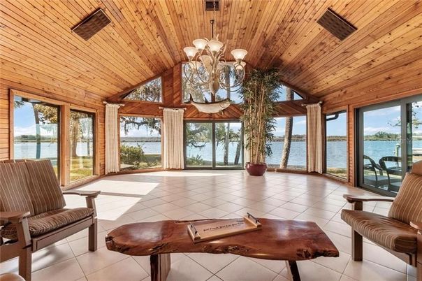 Chandelier, Interior, Water, Wooden Ceilings, Wooden Walls