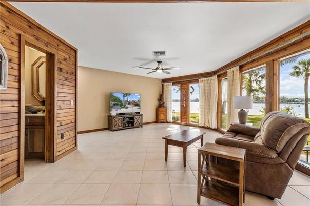 Interior, Living room, Wooden Walls