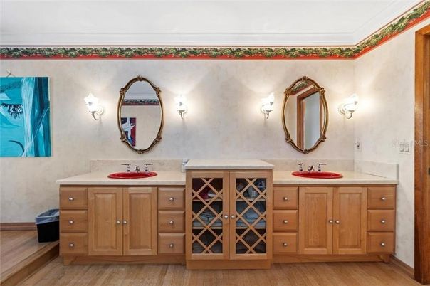 Bathroom, Dual Sink Vanities, Interior, Wood Texture Flooring