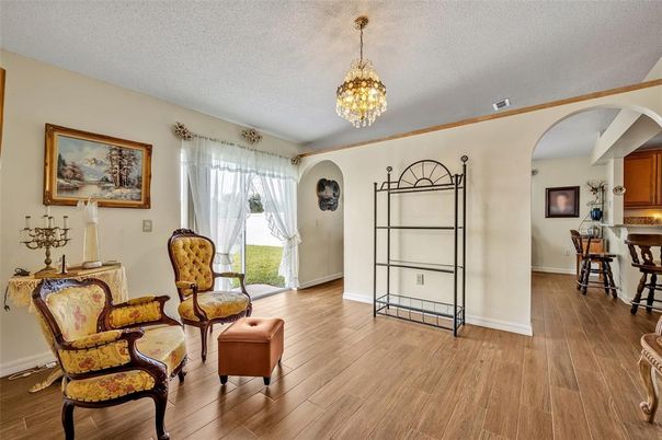 Chandelier, Interior, Wood Texture Flooring