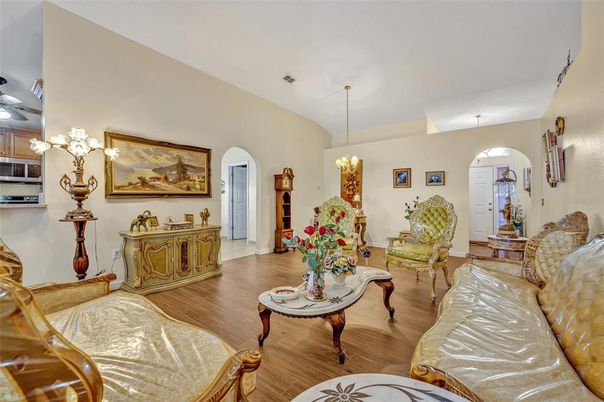 Chandelier, Interior, Living room, Wood Texture Flooring