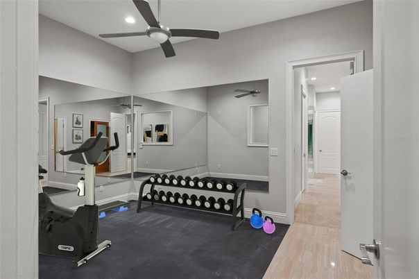 Fitness Equipment, Interior, Recessed Lighting