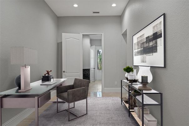 Home Office, Interior, Recessed Lighting