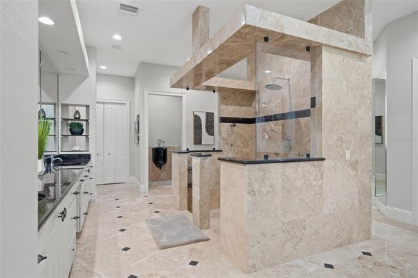 Bathroom, Interior, Recessed Lighting