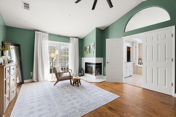 Empty room, Fireplace, Interior, Wood Texture Flooring
