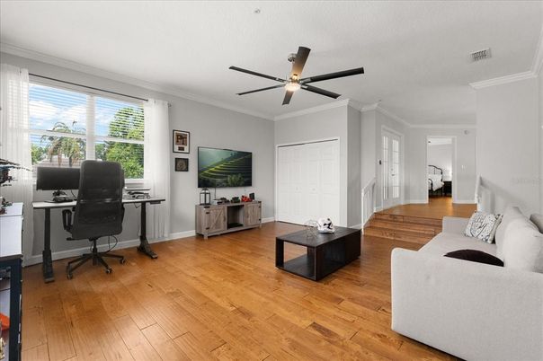Home Office, Interior, Wood Texture Flooring