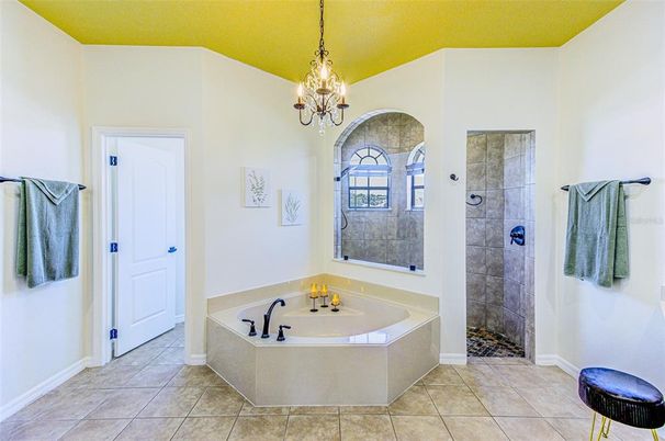Bathroom, Chandelier, Interior