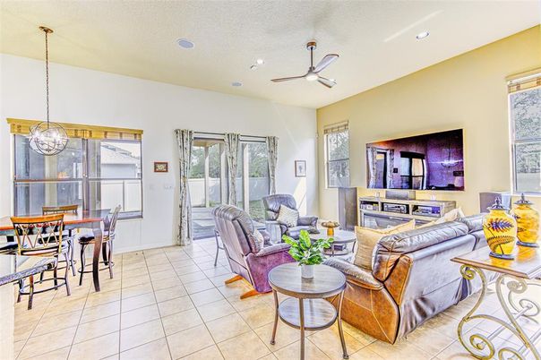 Dining room, Interior, Living room, Pendant Lights, Recessed Lighting