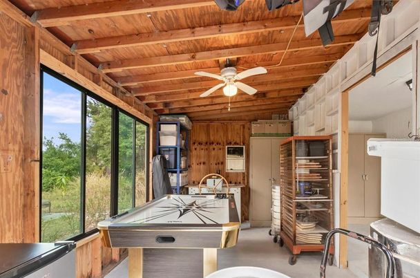 Billiard Table, Game Room, Interior, Wooden Beams, Wooden Ceilings, Wooden Walls