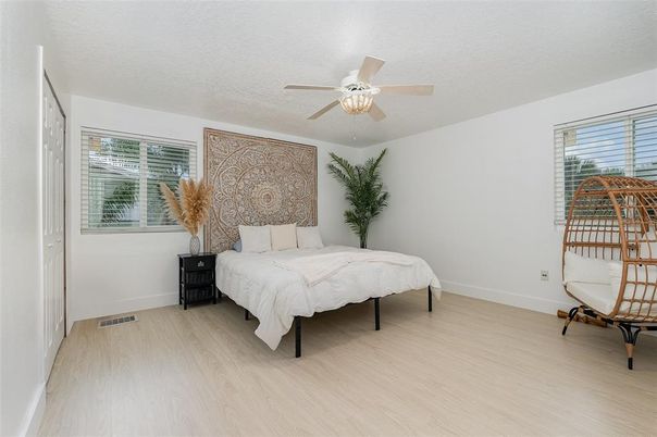 Bedroom, Interior, Wood Texture Flooring