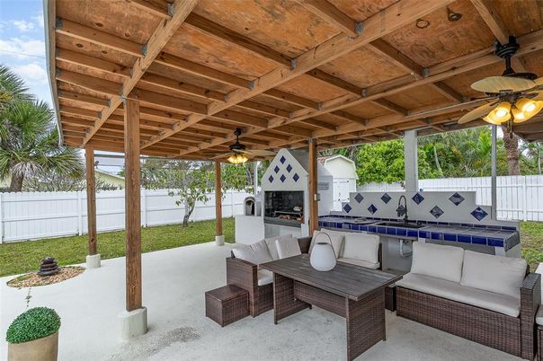 Backyard, Exterior, Fireplace