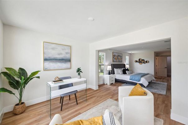 Home Office, Interior, Wood Texture Flooring
