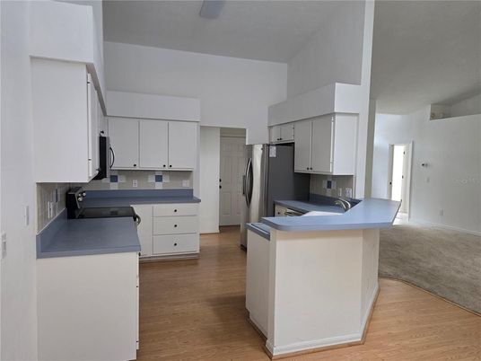 Interior, Kitchen, Wood Texture Flooring