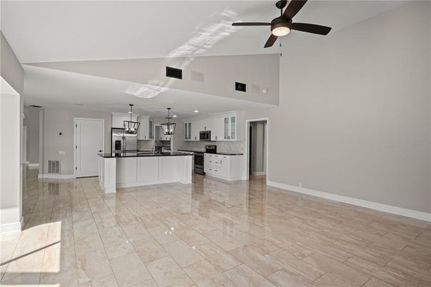 Interior, Kitchen, Pendant Lights, Stainless Steel Appliances