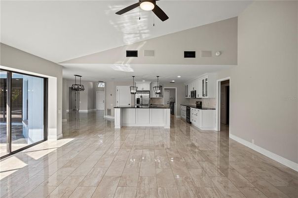 Interior, Kitchen, Pendant Lights, Recessed Lighting, Stainless Steel Appliances