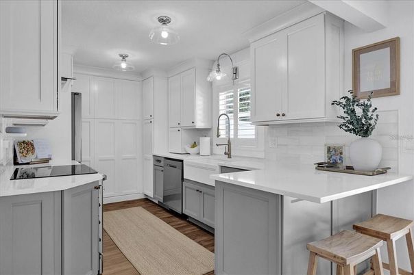 Interior, Kitchen, Wood Texture Flooring
