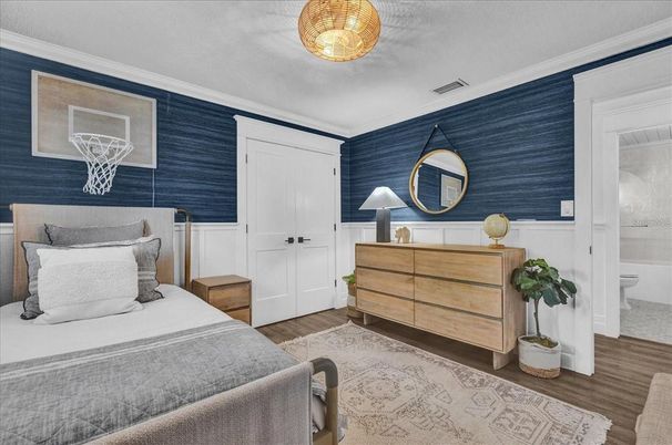 Bedroom, Interior, Wood Texture Flooring