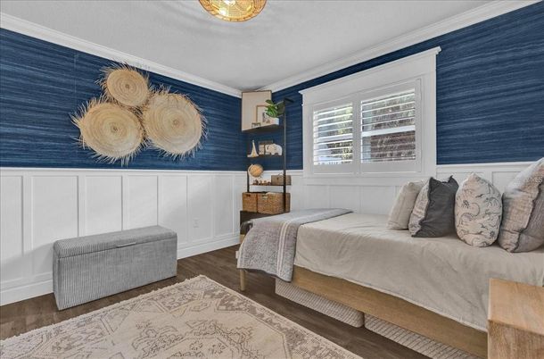Bedroom, Interior, Wood Texture Flooring