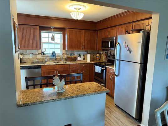 Interior, Kitchen, Wood Texture Flooring
