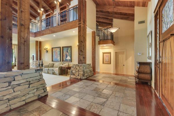 Interior, Living room, Pendant Lights, Wooden Beams, Wooden Ceilings, Wood Texture Flooring