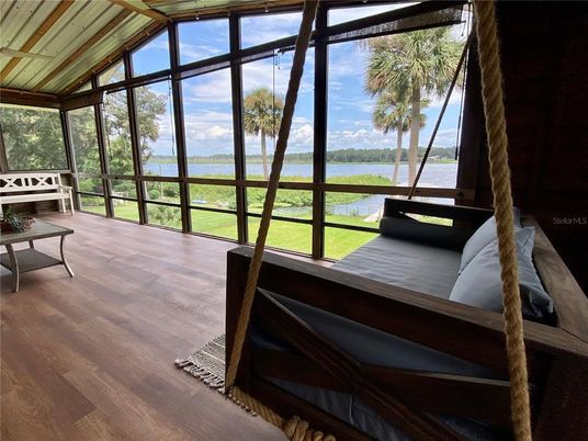 Interior, Sun Room, Water, Wood Texture Flooring