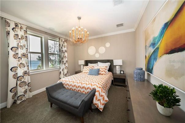 Bedroom, Chandelier, Interior