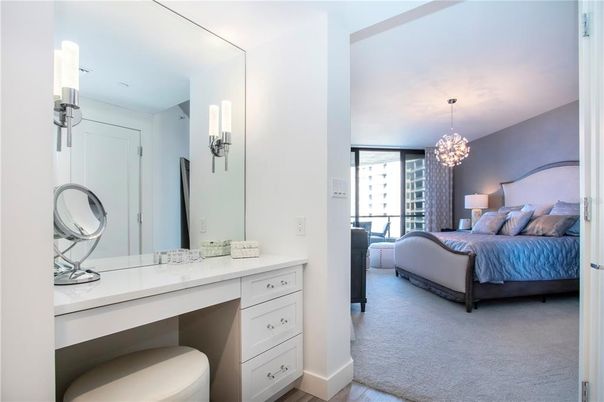 Bathroom, Bedroom, Chandelier, Interior, Pendant Lights, Wood Texture Flooring