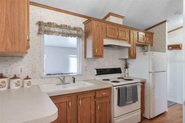 Interior, Kitchen, Wood Texture Flooring