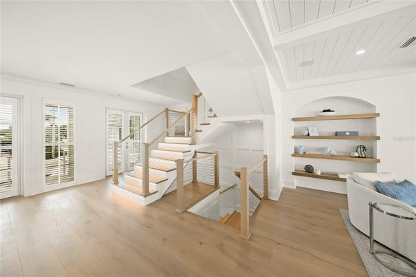 Interior, Recessed Lighting, Wood Texture Flooring