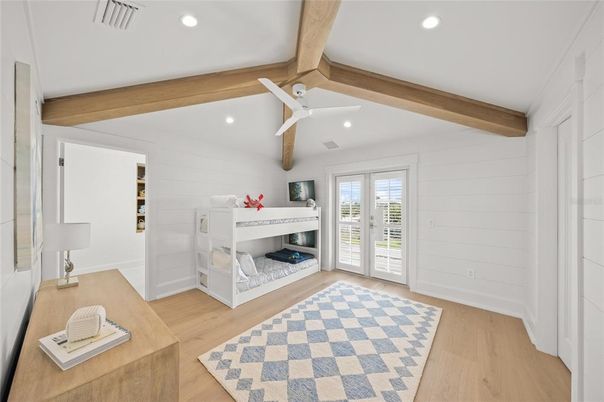 Interior, Recessed Lighting, Wooden Beams, Wood Texture Flooring