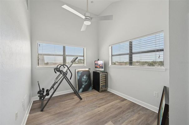 Fitness Equipment, Interior, Wood Texture Flooring