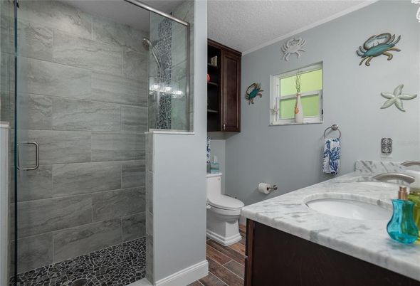 Bathroom, Glass Shower, Interior, Marble Walls