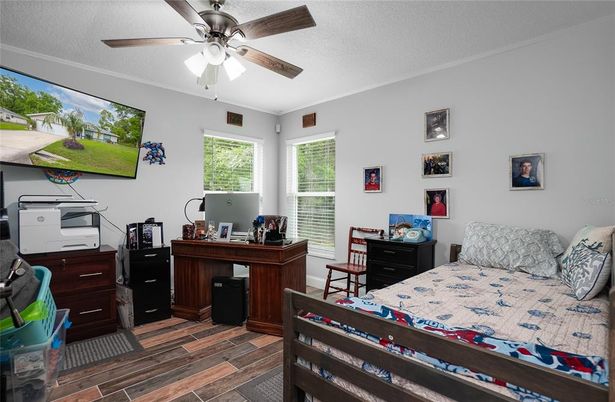 Bedroom, Home Office, Interior, Wood Texture Flooring